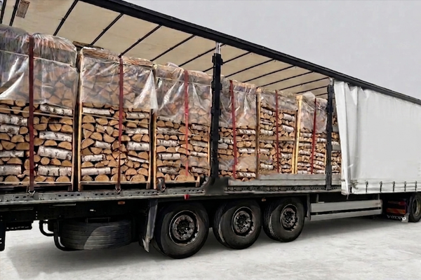 Lastwagen-Ladung Brennholz – Hainbuche – 30/33 cm – kammergetrocknet – 2 RM Paletten